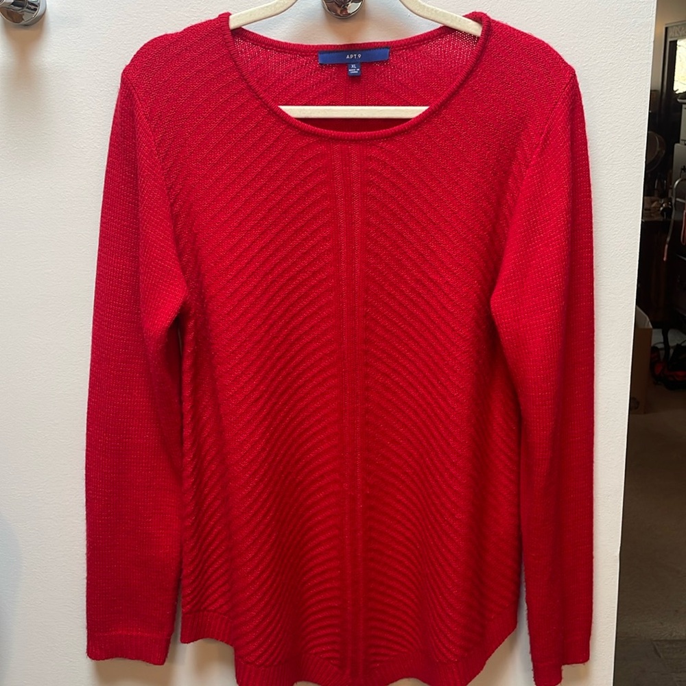 Soft and cozy bright red sweater!